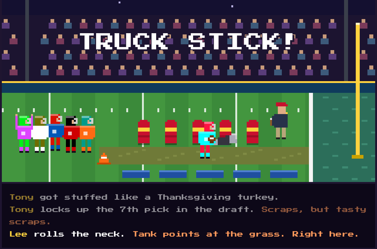 Pixel ball carrier trucks Tank the linebacker