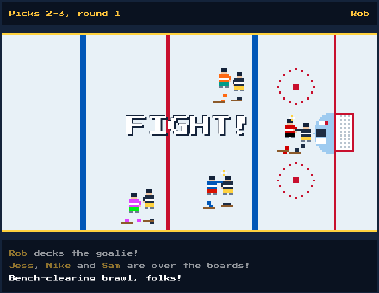 Line brawl breaks out at the shootout